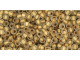 TOHO Glass Seed Bead, Size 11, 2.1mm, Gold-Lined Frosted Crystal (Tube)