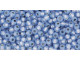 TOHO Glass Seed Bead, Size 11, 2.1mm, PermaFinish - Silver-Lined Milky Sapphire (Tube)