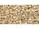 TOHO Glass Seed Bead, Size 11, 2.1mm, Gold-Lined Crystal (Tube)