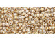 TOHO Glass Seed Bead, Size 11, 2.1mm, Gold-Lined Crystal (Tube)