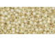 The uniform size and shape of Toho seed beads make them an excellent choice for beadwork and consistently-sized spacers.Toho seed beads are usually colorfast; however, galvanized and silver-lined  beads may fade over time. Protect them from bleach, excessive friction and direct sunlight to keep them looking like new. Seed Bead Facts What are seed beads? Popular, tiny glass beads commonly used for weaving and embellishment.How are they made? Glass is pulled or drawn using a hollow tube, and then   the glass is cut in small pieces. They are sometimes reheated to round   the ends.What's that funny little zero? That zero refers to   the number of aughts, which is a unit used to indicate the size of   small beads. The scale is inverted, so larger numbers of aughts   correspond to smaller beads (i.e. the bigger the number, the smaller   the bead). Size 11 would be 00000000000, but since that takes up too much   room, it is abbreviated to 110.  See Related Products links (below) for similar items and additional jewelry-making supplies that are often used with this item. 