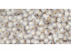 TOHO Glass Seed Bead, Size 11, 2.1mm, PermaFinish - Silver-Lined Milky Cloud (Tube)