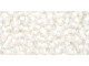 TOHO Glass Seed Bead, Size 11, 2.1mm, Inside-Color Crystal/Snow-Lined (Tube)