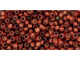 TOHO Glass Seed Bead, Size 11, 2.1mm, PermaFinish - Silver-Lined Milky Pomegranate (Tube)