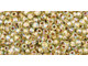 TOHO Glass Seed Bead, Size 11, 2.1mm, Gold-Lined Rainbow Lt Jonquil (Tube)