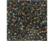 TOHO Glass Seed Bead, Size 11, 2.1mm, Gold-Lined Rainbow Black Diamond (Tube)