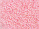 TOHO Glass Seed Bead, Size 11, 2.1mm, PermaFinish - Silver-Lined Milky Baby Pink (Tube)