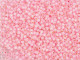 TOHO Glass Seed Bead, Size 11, 2.1mm, PermaFinish - Silver-Lined Milky Baby Pink (Tube)