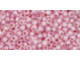 TOHO Glass Seed Bead, Size 11, 2.1mm, PermaFinish - Silver-Lined Milky Baby Pink (Tube)