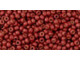 TOHO Glass Seed Bead, Size 11, 2.1mm, PermaFinish - Matte Galvanized Brick Red (Tube)