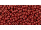 TOHO Glass Seed Bead, Size 11, 2.1mm, PermaFinish - Matte Galvanized Brick Red (Tube)