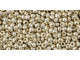 TOHO Glass Seed Bead, Size 11, 2.1mm, PermaFinish - Galvanized Aluminum (Tube)