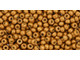 TOHO Glass Seed Bead, Size 11, 2.1mm, Permafinish - Matte Galvanized Old Gold (Tube)