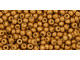 TOHO Glass Seed Bead, Size 11, 2.1mm, Permafinish - Matte Galvanized Old Gold (Tube)