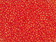 TOHO Glass Seed Bead, Size 11, 2.1mm, HYBRID Sueded Gold Siam Ruby (Tube)