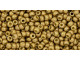 TOHO Glass Seed Bead, Size 11, 2.1mm, Permafinish - Matte Galvanized Golden Fleece (Tube)