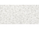 TOHO Glass Seed Bead, Size 15, 1.5mm, Opaque-Lustered White (Tube)