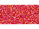 TOHO Glass Seed Bead, Size 15, 1.5mm, Transparent-Rainbow Ruby (Tube)