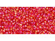 TOHO Glass Seed Bead, Size 15, 1.5mm, Transparent-Rainbow Ruby (Tube)