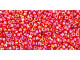 TOHO Glass Seed Bead, Size 15, 1.5mm, Transparent-Rainbow Ruby (Tube)