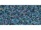 TOHO Glass Seed Bead, Size 15, 1.5mm, Inside-Color Luster Crystal/Capri Blue-Lined (Tube)