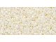 TOHO Glass Seed Bead, Size 15, 1.5mm, Opaque-Lustered Navajo White (Tube)