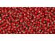 TOHO Glass Seed Bead, Size 15, 1.5mm, Silver-Lined Frosted Ruby (Tube)