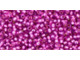 TOHO Glass Seed Bead, Size 15, 1.5mm, Silver-Lined Milky Hot Pink (Tube)