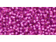 TOHO Glass Seed Bead, Size 15, 1.5mm, Silver-Lined Milky Hot Pink (Tube)