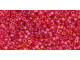 TOHO Glass Seed Bead, Size 15, 1.5mm, Inside-Color Rainbow Lt Topaz/Mauve-Lined (Tube)