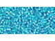 TOHO Glass Seed Bead, Size 15, 1.5mm, Silver-Lined Dk Aqua (Tube)