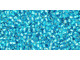 TOHO Glass Seed Bead, Size 15, 1.5mm, Silver-Lined Dk Aqua (Tube)