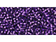 TOHO Glass Seed Bead, Size 15, 1.5mm, Silver-Lined Purple (Tube)
