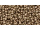 TOHO Glass Seed Bead, Size 15, 1.5mm, Gold-Lustered Montana Blue (Tube)