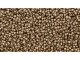 TOHO Glass Seed Bead, Size 15, 1.5mm, Gold-Lustered Montana Blue (Tube)