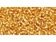 TOHO Glass Seed Bead, Size 15, 1.5mm, Silver-Lined Med Topaz (Tube)
