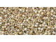 TOHO Glass Seed Bead, Size 15, 1.5mm, Inside-Color Crystal/Gold-Lined (Tube)