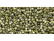 TOHO Glass Seed Bead, Size 15, 1.5mm, Gold-Lustered Green Tea (Tube)