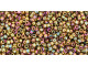 TOHO Glass Seed Bead, Size 15, 1.5mm, Gold-Lustered Dk Topaz (Tube)