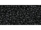 TOHO Glass Seed Bead, Size 15, 1.5mm, Opaque-Frosted Jet (Tube)