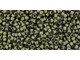 The uniform size and shape of Toho seed beads make them an excellent choice for beadwork and consistently-sized spacers.Toho seed beads are usually colorfast; however, galvanized and silver-lined  beads may fade over time. Protect them from bleach, excessive friction and direct sunlight to keep them looking like new. Seed Bead Facts What are seed beads? Popular, tiny glass beads commonly used for weaving and embellishment.How are they made? Glass is pulled or drawn using a hollow tube, and then   the glass is cut in small pieces. They are sometimes reheated to round   the ends.What's that funny little zero? That zero refers to   the number of aughts, which is a unit used to indicate the size of   small beads. The scale is inverted, so larger numbers of aughts   correspond to smaller beads (i.e. the bigger the number, the smaller   the bead). Size 11 would be 00000000000, but since that takes up too much   room, it is abbreviated to 110.  See Related Products links (below) for similar items and additional jewelry-making supplies that are often used with this item. 