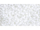 TOHO Glass Seed Bead, Size 15, 1.5mm, Matte-Color Opaque-Rainbow White (Tube)