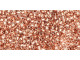 TOHO Glass Seed Bead, Size 15, 1.5mm, Copper-Lined Crystal (Tube)