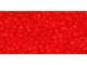 TOHO Glass Seed Bead, Size 15, 1.5mm, Transparent-Frosted Siam Ruby (Tube)
