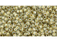 TOHO Glass Seed Bead, Size 15, 1.5mm, Gold-Lined Crystal (Tube)