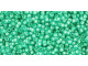 TOHO Glass Seed Bead, Size 15, 1.5mm, Inside-Color Aqua/Lt Jonquil-Lined (Tube)