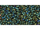 TOHO Glass Seed Bead, Size 15, 1.5mm, Metallic Iris - Green/Brown (Tube)
