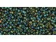 TOHO Glass Seed Bead, Size 15, 1.5mm, Metallic Iris - Green/Brown (Tube)