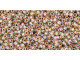 TOHO Glass Seed Bead, Size 15, 1.5mm, Gold-Lined Rainbow Crystal (Tube)