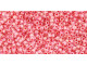 TOHO Glass Seed Bead, Size 15, 1.5mm, Inside-Color Rainbow Crystal/Salmon-Lined (Tube)